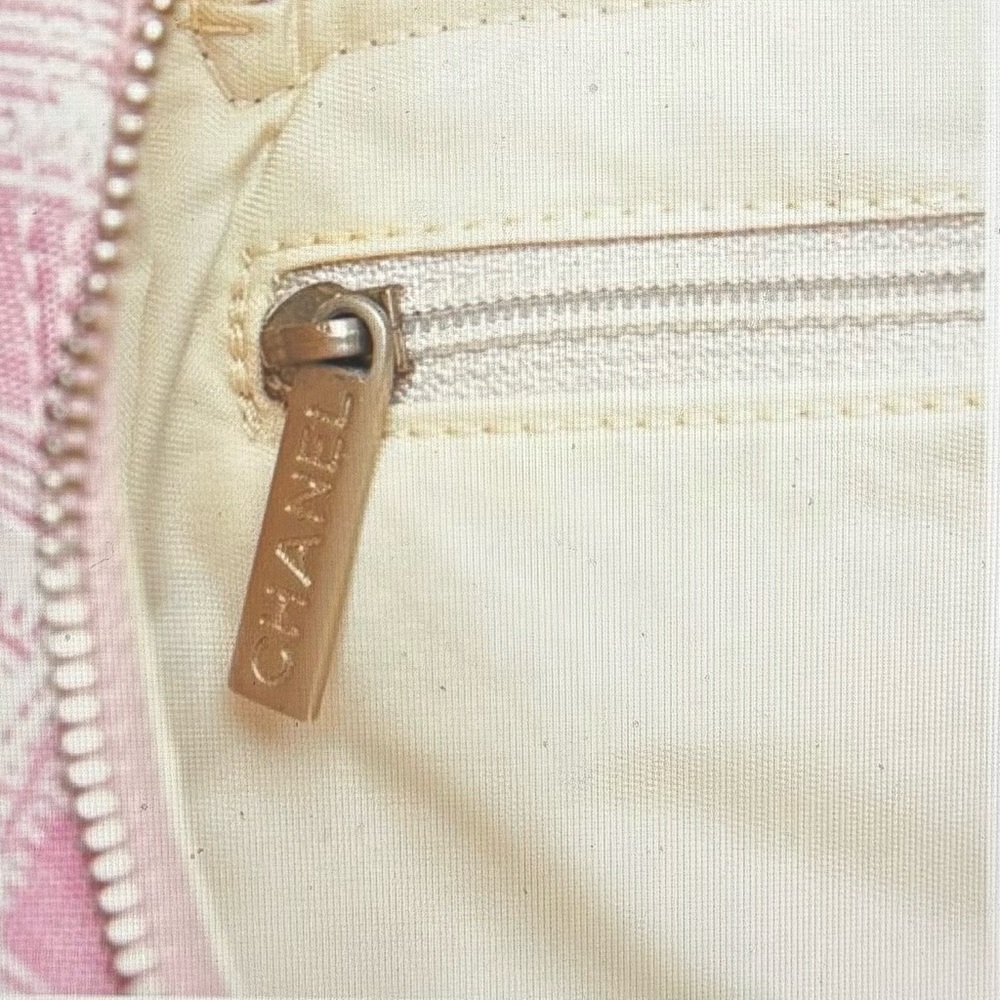 CHANEL Pink Quilted Logo Nylon Backpack - Picture 12 of 13
